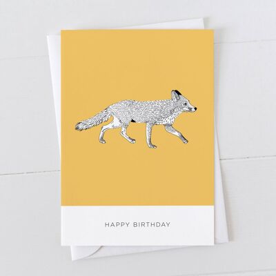 Fox Happy Birthday Card