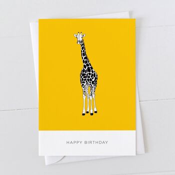 Carte de joyeux anniversaire girafe