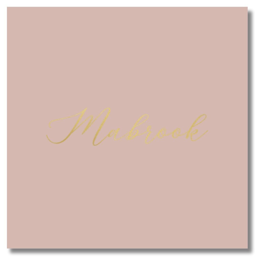 Tarjeta de felicitación de lujo con efecto metalizado - Mabrook