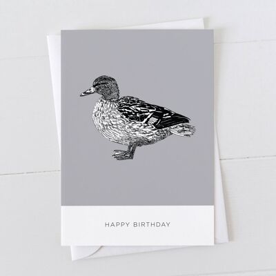 Carte de joyeux anniversaire colvert