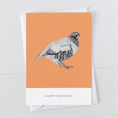Rebhuhn Happy Birthday Card
