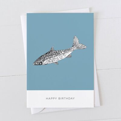 Carte de joyeux anniversaire saumon