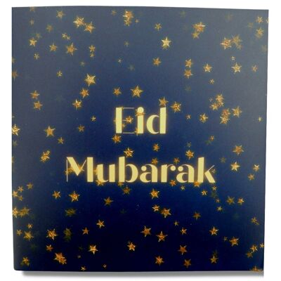 Biglietto d'auguri Eid Mubarak illuminato - Notte stellata