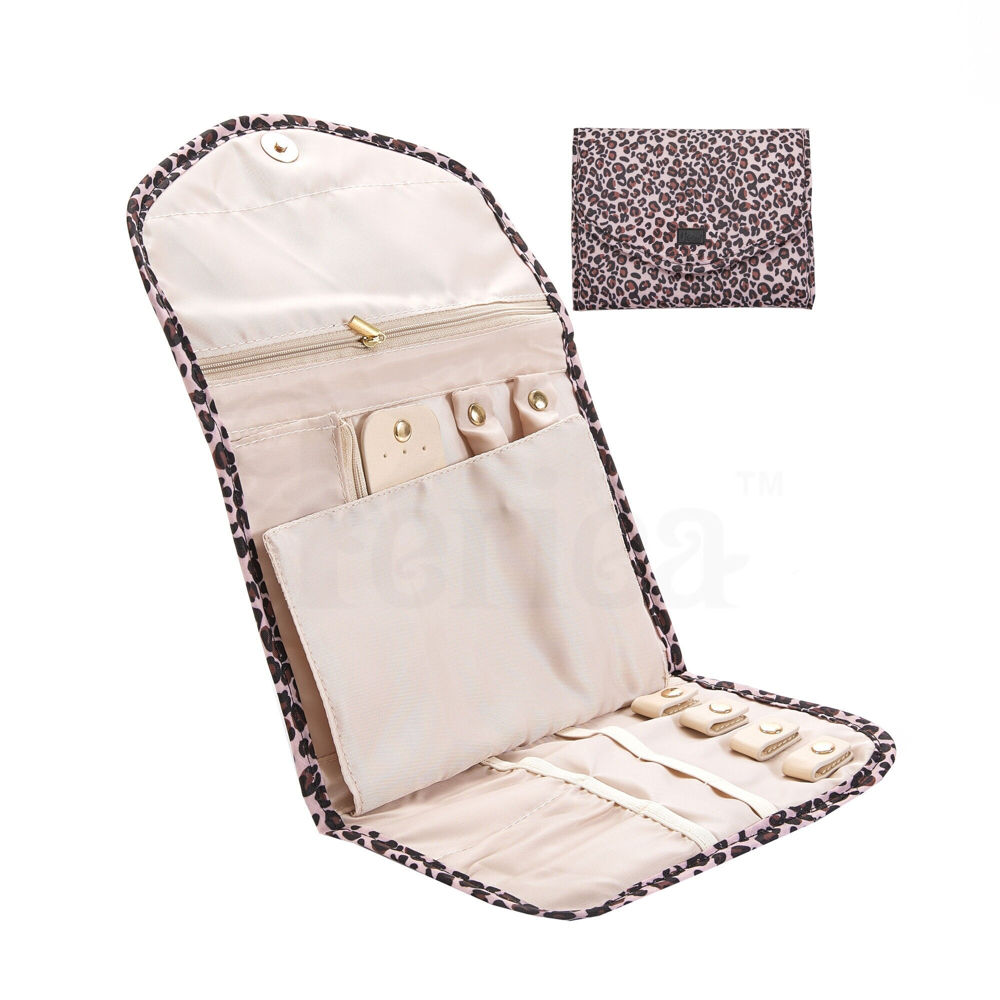 Periea Cleo Reise-Schmuckrolle – Tragbarer Schmuckschutz für Ohrringe, Halsketten und Ringe