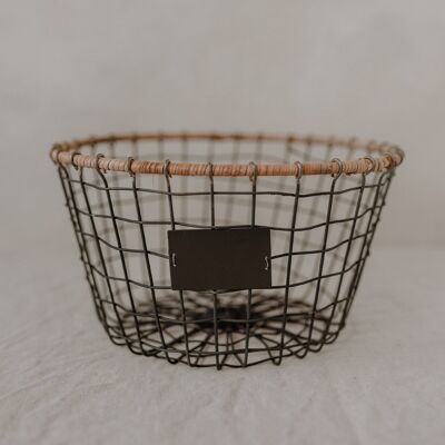 Wire basket round large 25 x 15 cm (PU = 6 pieces)