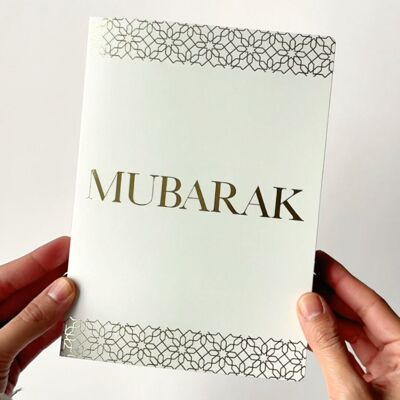 Mubarak Geometric Treat Card – Cream