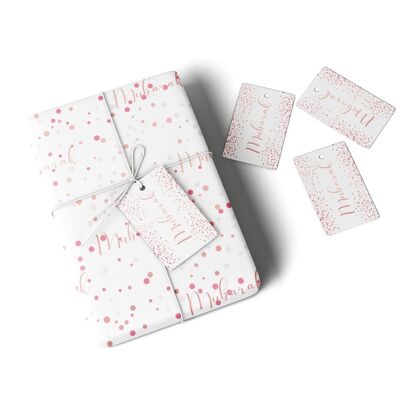 Emballage cadeau et étiquette Mubarak Confetti