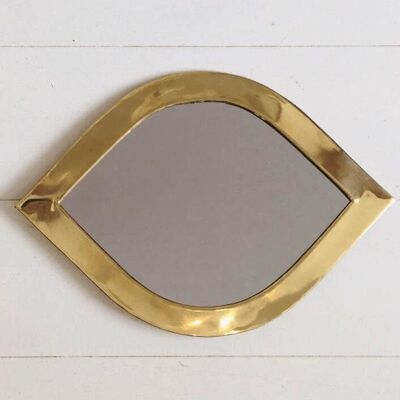 Moroccan Eye Mirror | Brass Protective Eye Wall Decor | Handmade Moroccan Mirror