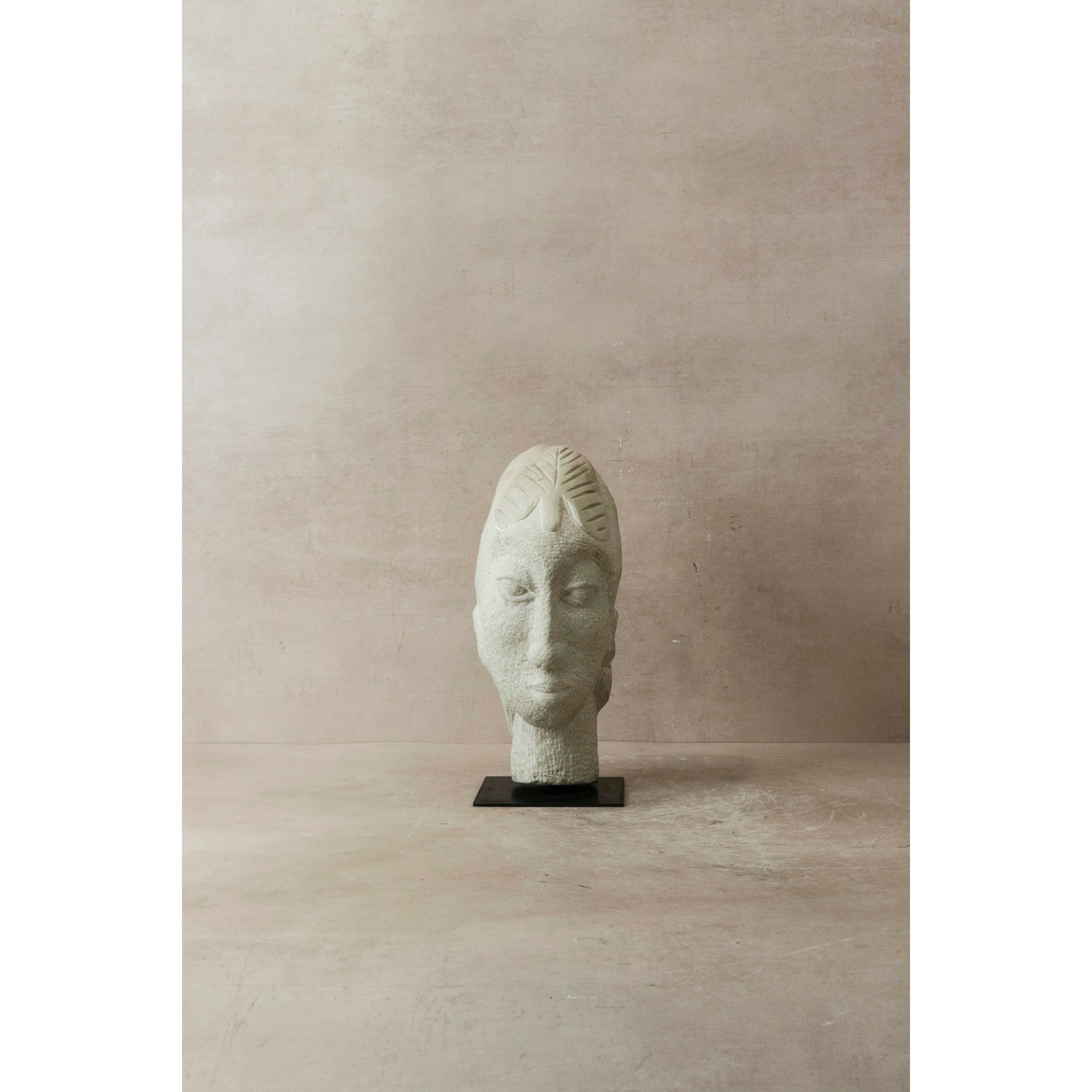 Scultura con testa in pietra di Rizimu Chiwawa, Zimbabwe - 31.07