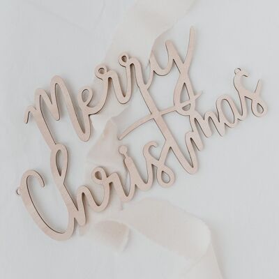 WOODEN LETTERING MERRY CHRISTMAS