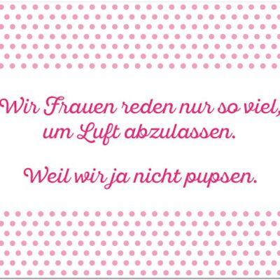 Postkarte "Frauen pupsen nicht"