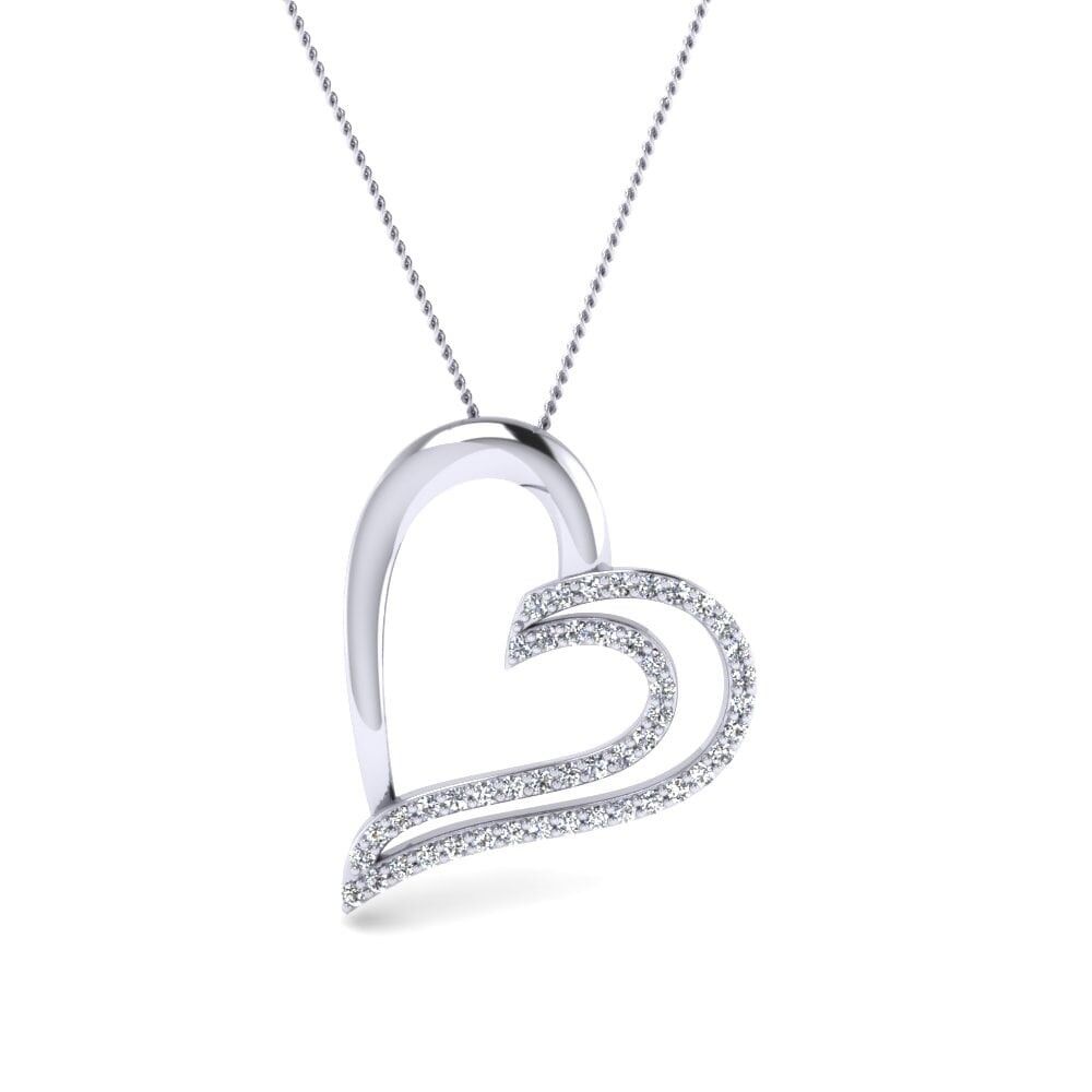 Sterling Silver Necklace with Heart-Shaped Pendant