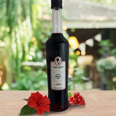 Artisanal hibiscus syrup - LA MARIE GALANTAISE 50 cl