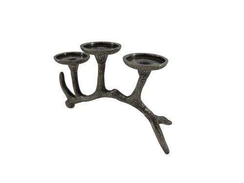 Candlestick Antlers 3 Light - Old Metal - Tessa