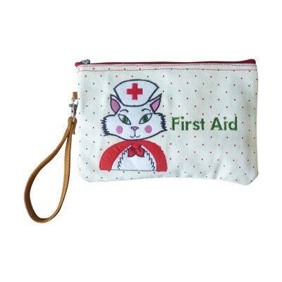Estuche / bolso de mano para cosméticos Nurse Kitty