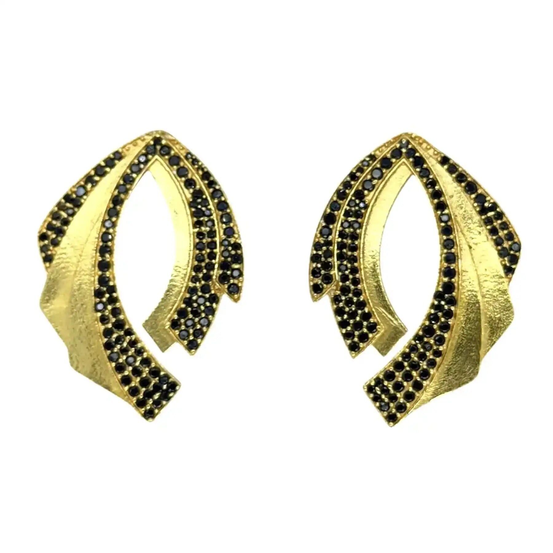 Schwarze Äther-Ohrringe