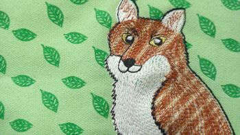 Sac fourre-tout en toile vert Mr Fox 2