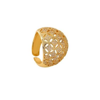 Ring Zara gold plated with zircons