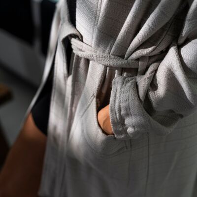 Bata de bambú para la mañana, talla L/XL