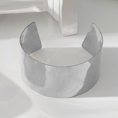 Silver Wide Cuff Bracelet
