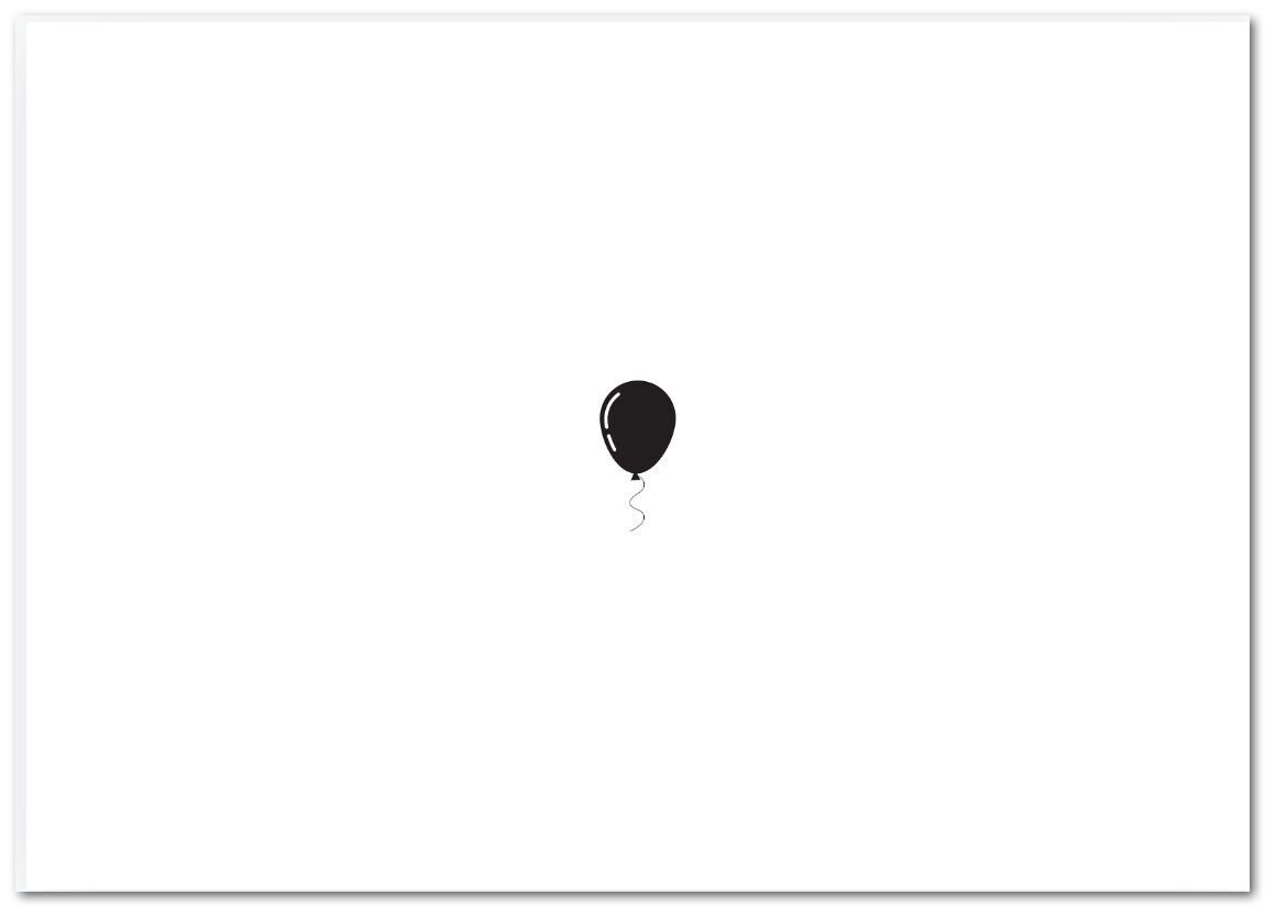 Cartolina funebre "palloncino".