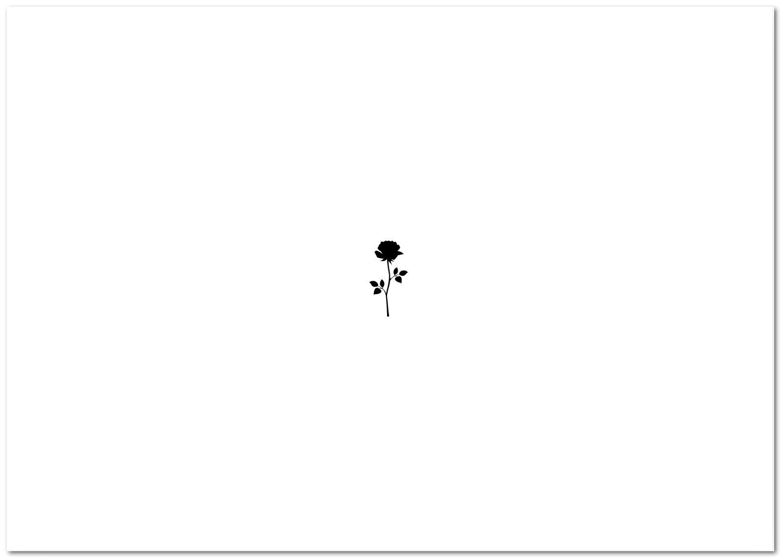 Biglietto di lutto Cartolina "Rosa".