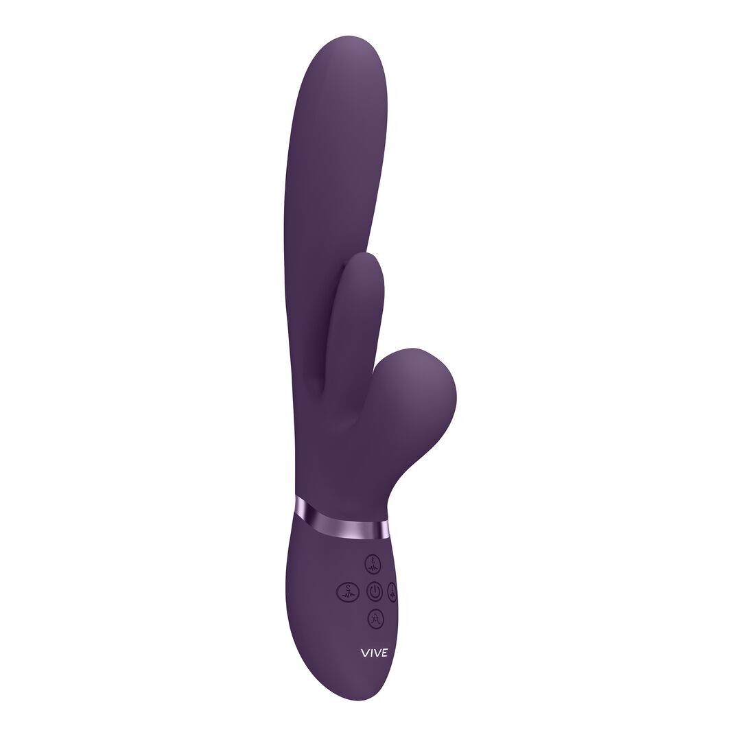 VIVE by Shots - Kura - Thrusting G-Spot Vibrator with Flapping Tongue and Pul...