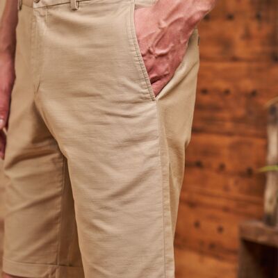 Pantaloncini in fustagno giapponese beige Maurice