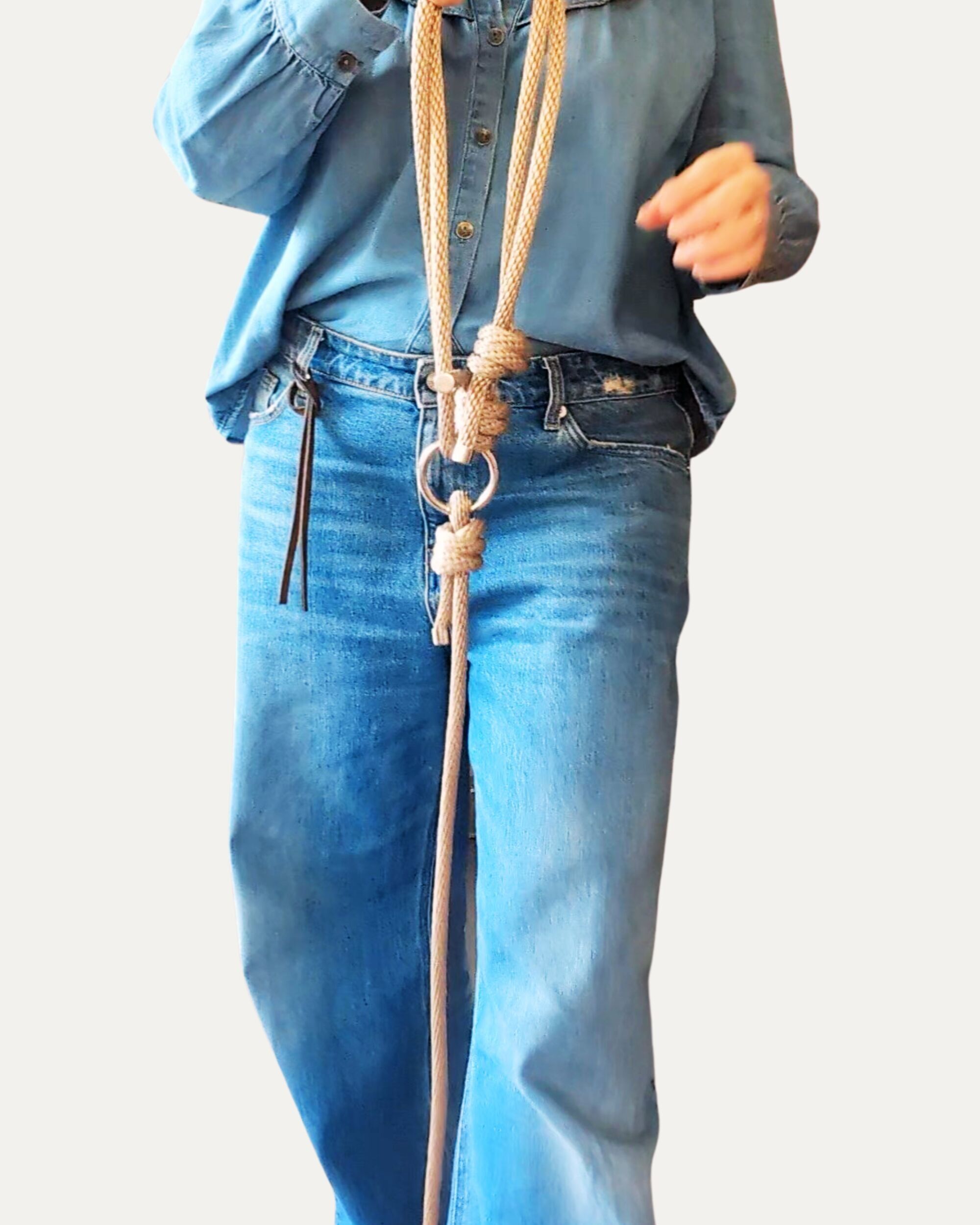 Il guinzaglio a 3 posizioni Beige