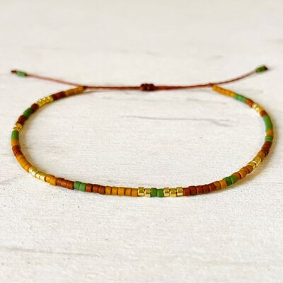 Pulsera ajustable Miyuki Bead de nailon, semilla 104