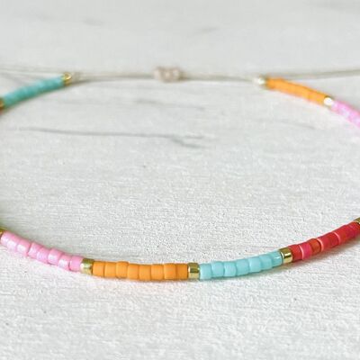 Pulsera ajustable Miyuki Bead de nailon, semilla 106