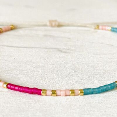 Bracelet Perle Miyuki Réglable en nylon, rocaille 108