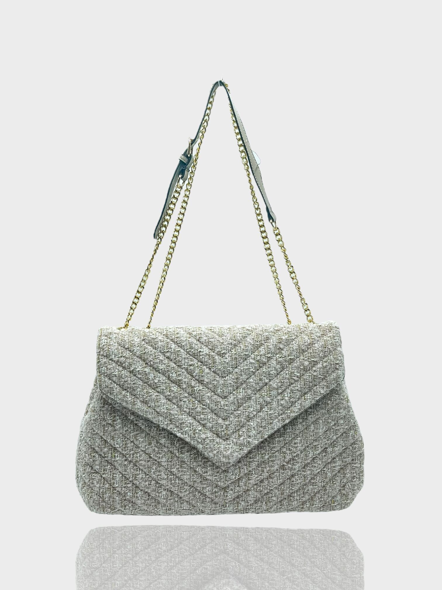 Borsa a spalla tweed