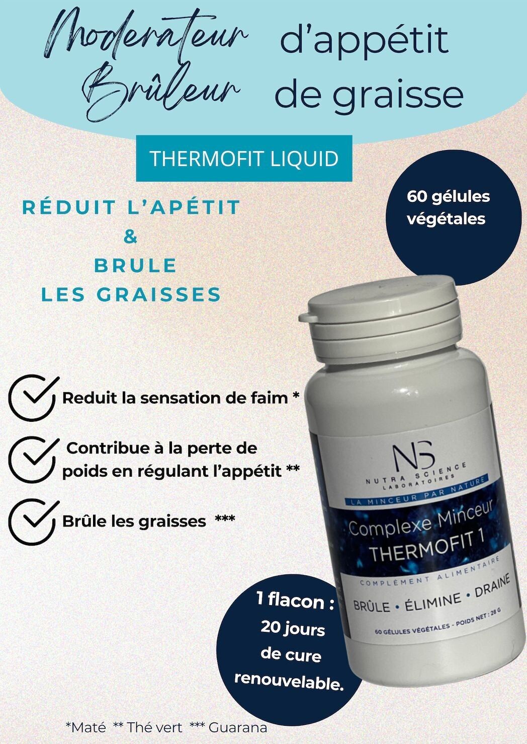 Supresor del apetito y quemagrasas: cura de 20 días