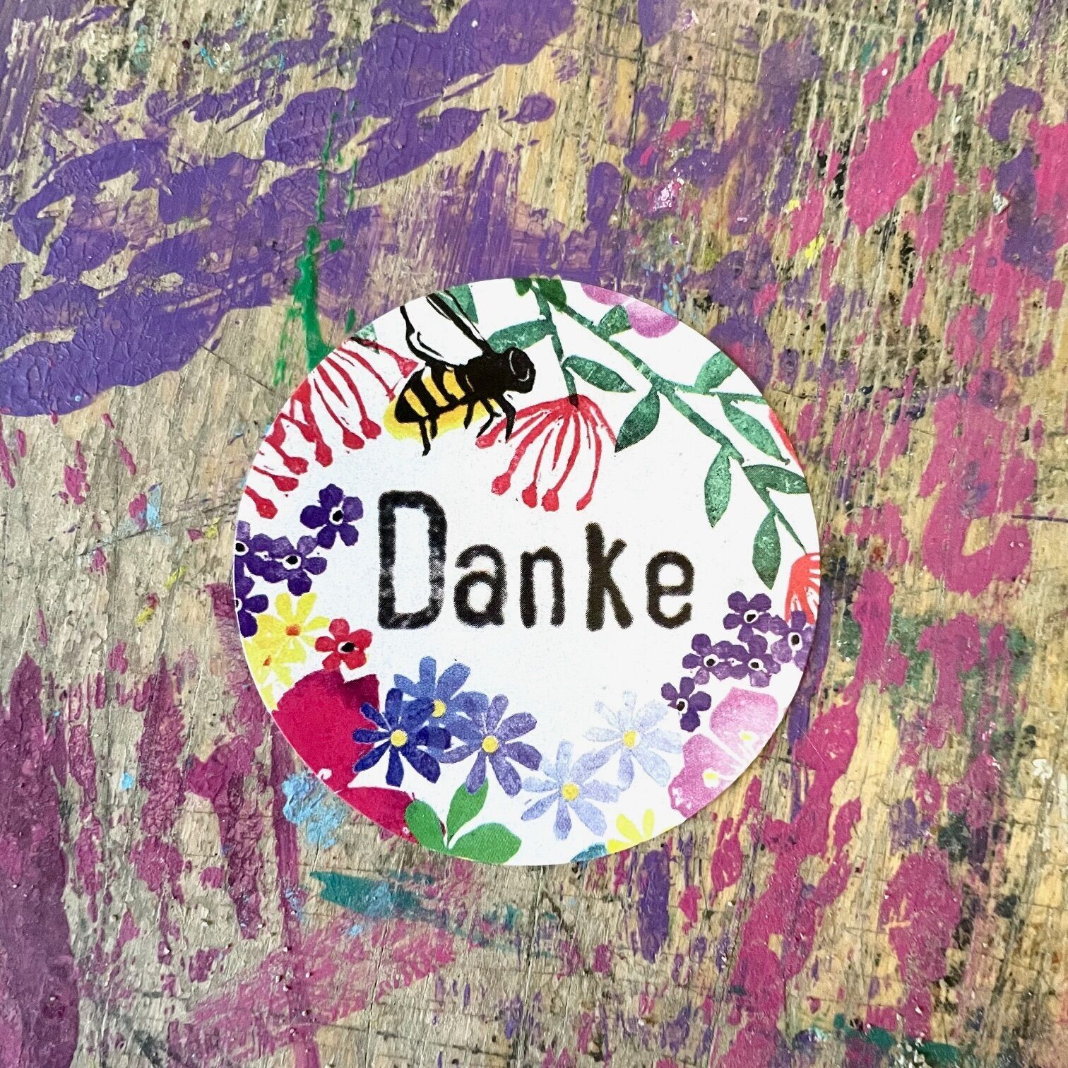 Adesivo Adesivo "Grazie" Adesivo regalo in carta diametro 5 cm