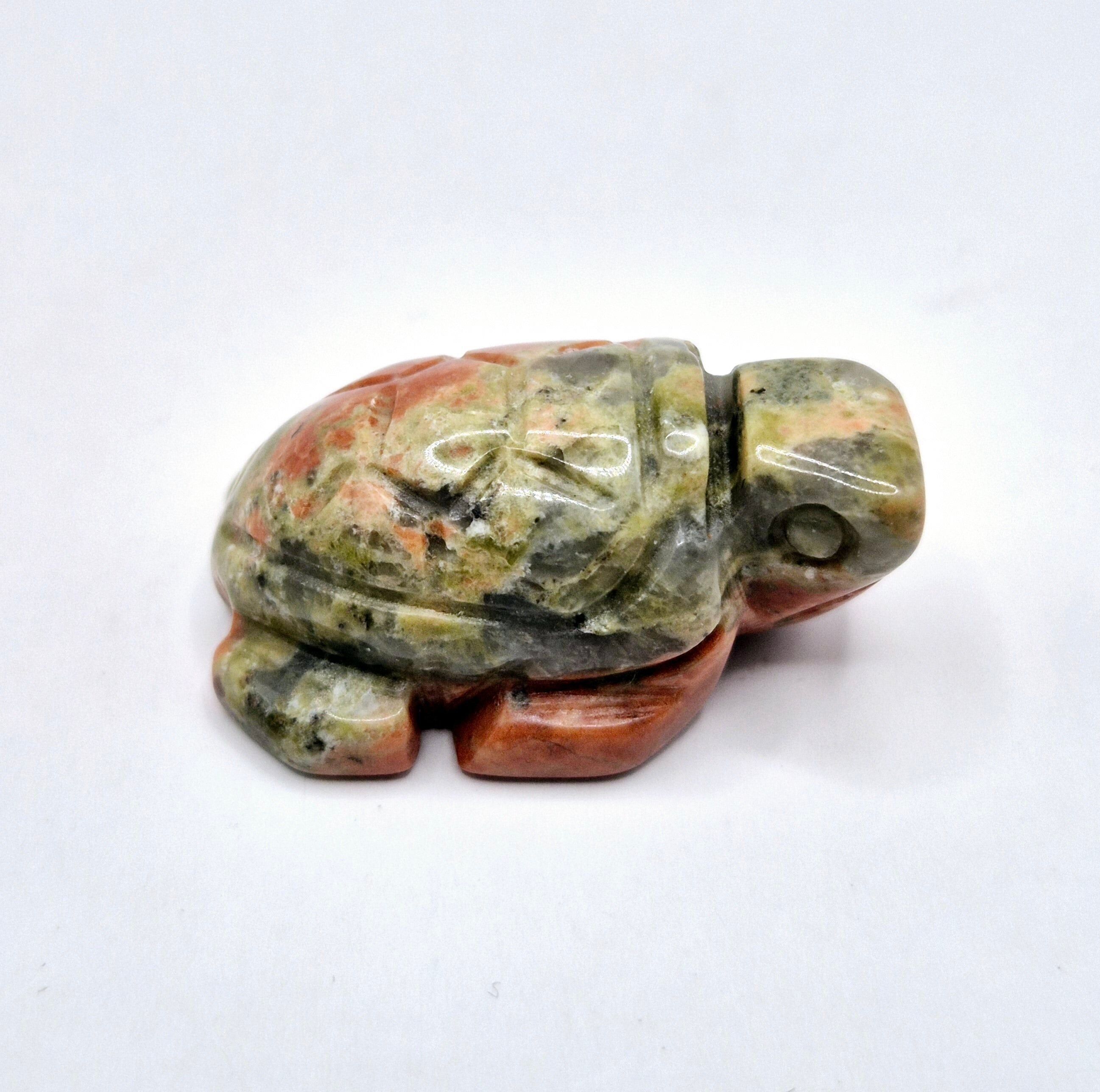 Mini tartaruga con pietre preziose 2,5 cm - Unakite