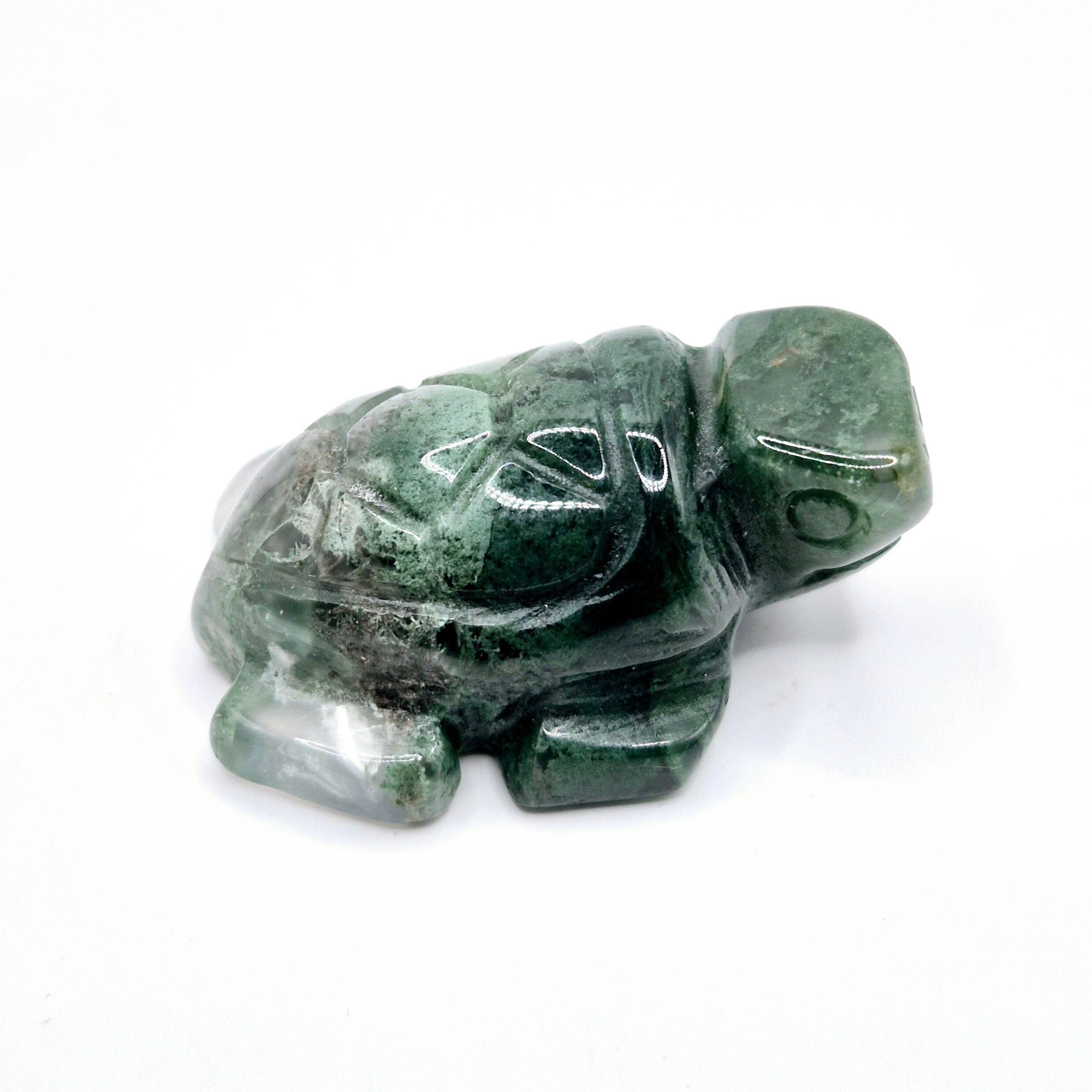 Mini tartaruga con pietre preziose 2,5 cm - Agata muschiata