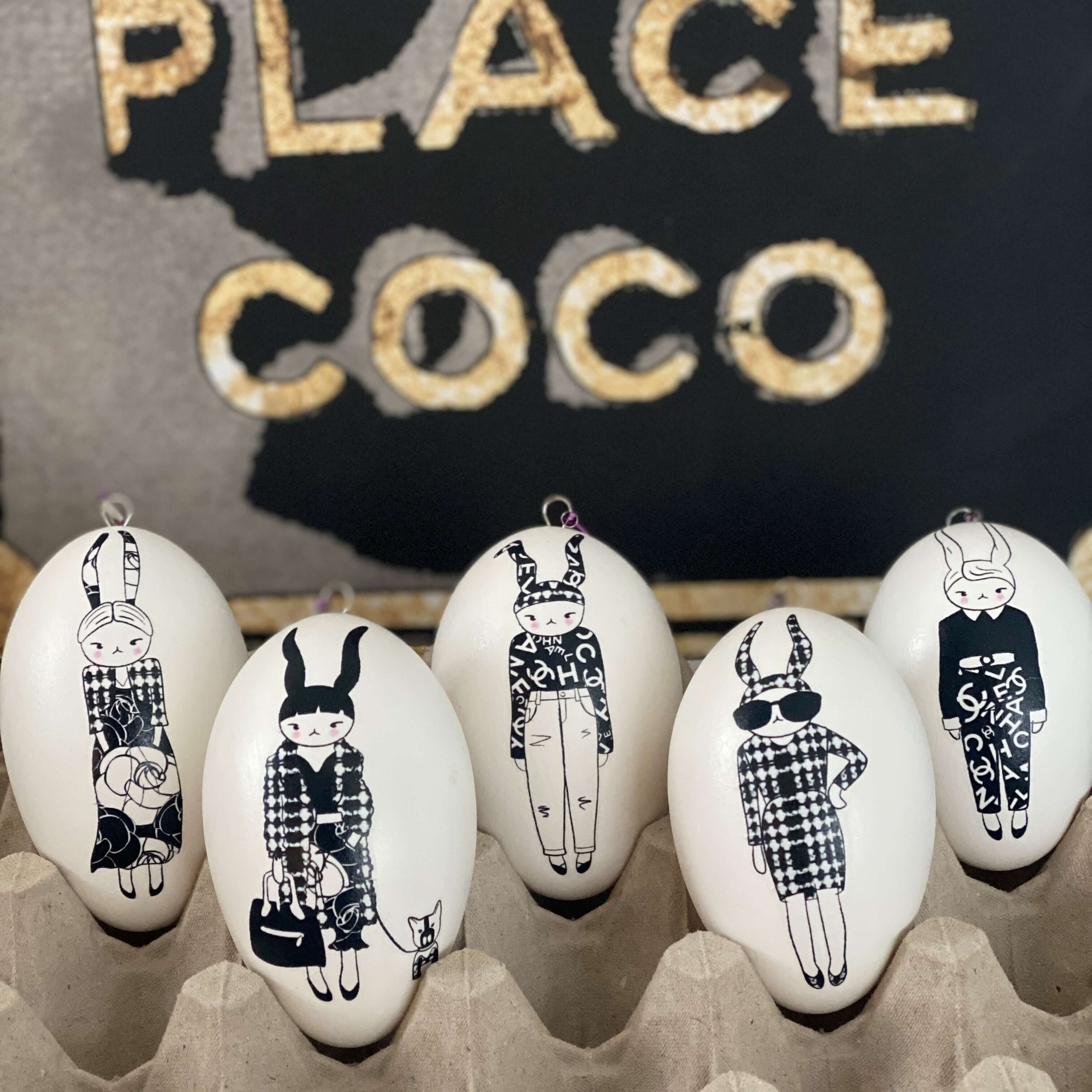 Chan.uovo, Tweed (Basic) set di 5 uova d'oca