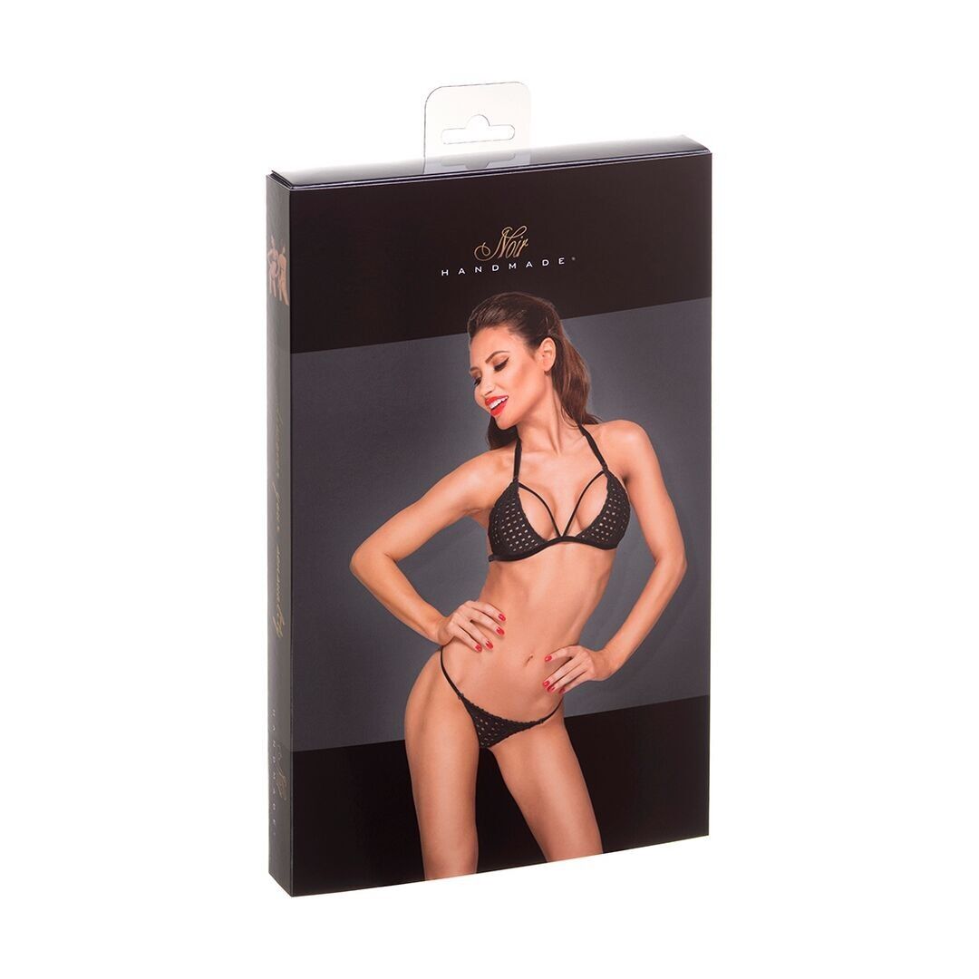 Reggiseno a quadri - Nero