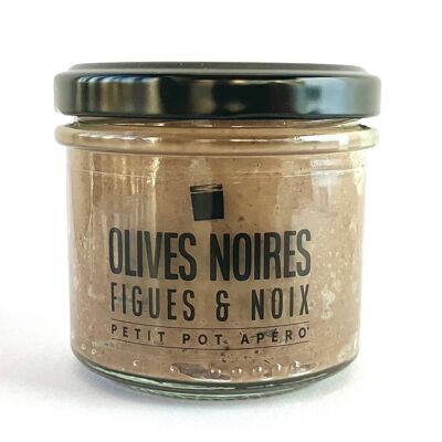 Spreadable - BLACK OLIVES, FIGS & NUTS - small aperitif pots