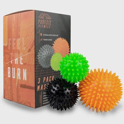 Set di 3 sfere da massaggio appuntite