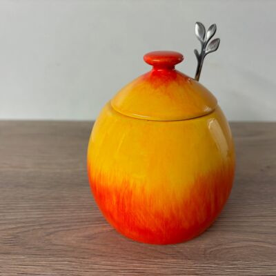 Azucarero - Esmalte degradado de rojo a amarillo