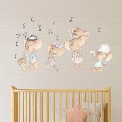 Vinyle décoratif pour enfants FAMILLE DE RATS - STORK DREAMS
