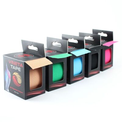 Set de 5 VINETAMED - Cinta Vineta con magnesio/jengibre, verde, rosa, color piel, azul claro, negro