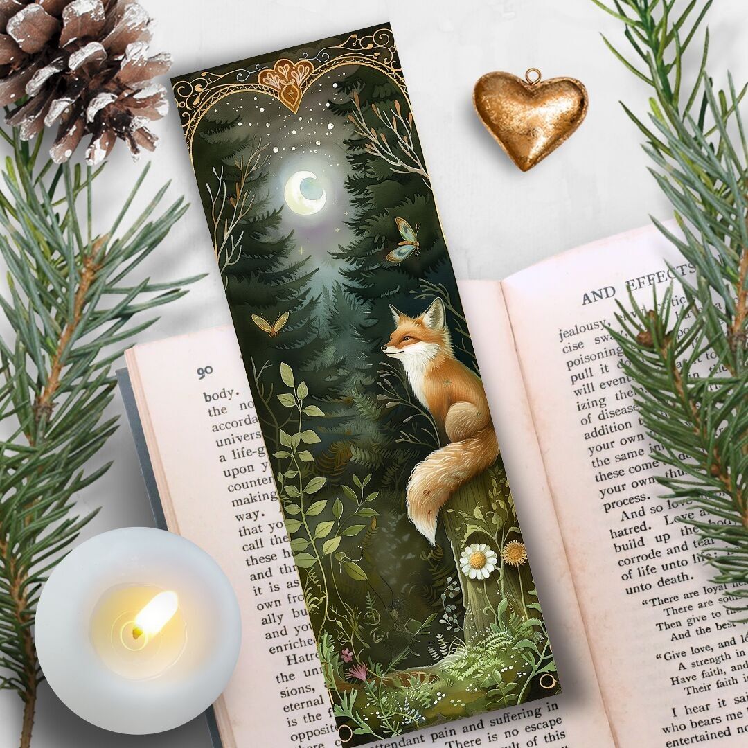 Lunar Fox Bookmark Reading Marker 18X6cm
