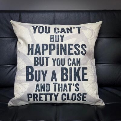 Funda de cojín para bicicleta de montaña You Can't Buy Happiness