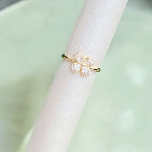 Ring Cersi gold plated with zircons