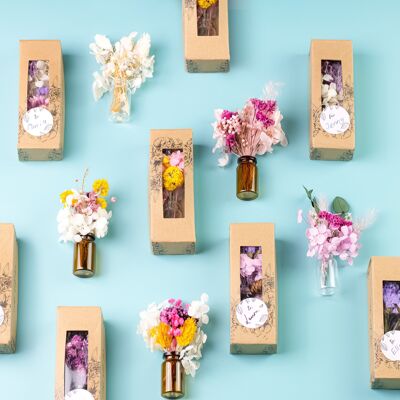 Mini bouquet con vaso e confezione regalo
