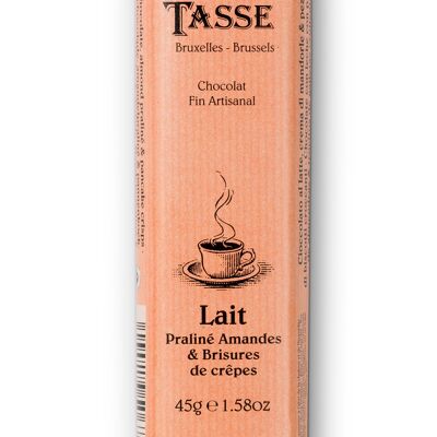 Présentoir 15 bâtons lait praliné amandes et brisures de crêpes 45gr