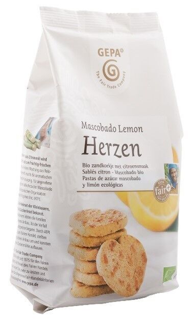 Galletas de mantequilla mascobado de limón - ecológicas - 125g